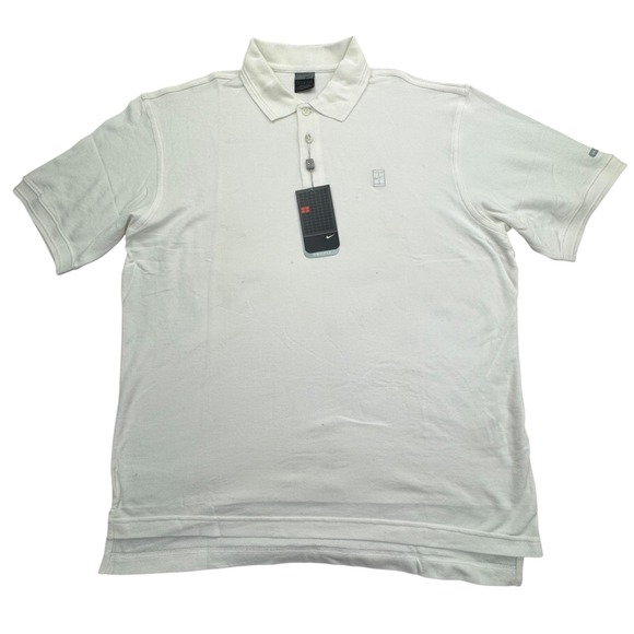 Nike Other - Vintage Nike Challenge Court Polo Shirt Mens Large White Dri-FIT Tennis Logo